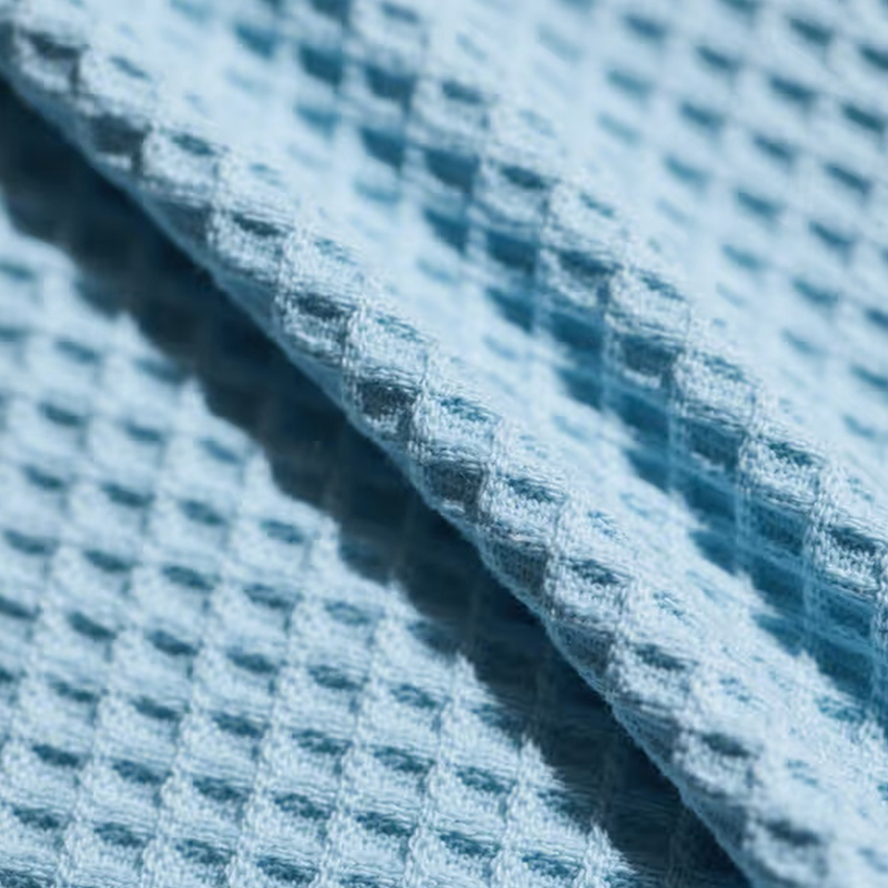 ผ้าถักวาฟเฟิลสวมใส่สบาย